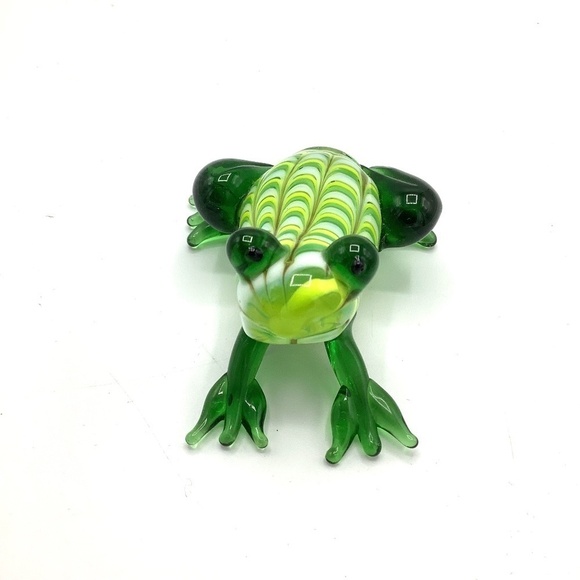 Handmade Glass Frog Trinket Figurine - Picture 10 of 11